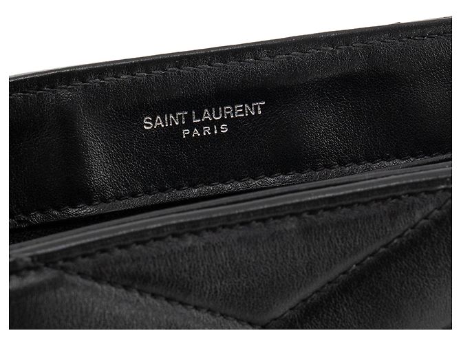SAINT LAURENT - Borsa a tracolla Loulou Toy Saint Laurent in pelle liscia nera - vista 7
