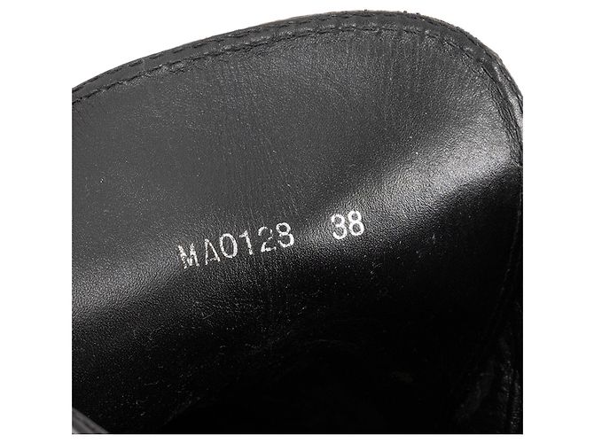 LOUIS VUITTON - Stivaletti Lauréate Louis Vuitton in tela monogrammata e pelle nera (T38) Marrone - vista 8