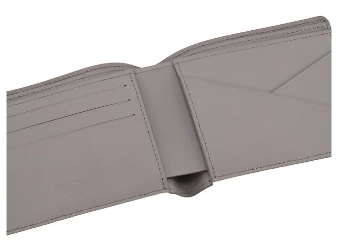LOUIS VUITTON - Louis Vuitton Geldbörse aus grauem genarbtem Leder - Ansicht 7