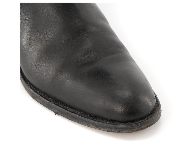HERMÈS - Hermès Jumping Boots in Smooth Black Leather (Size 37) - view 4