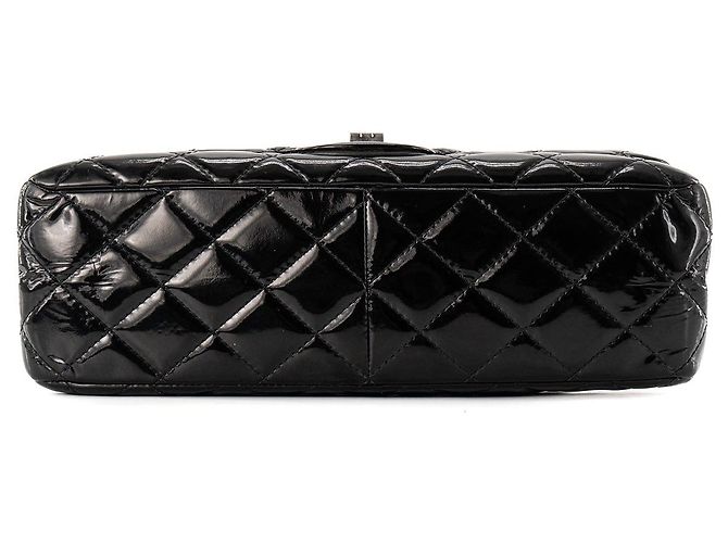 CHANEL - Borsa a tracolla 2.55 large Chanel in pelle vernice nera Nero - vista 4