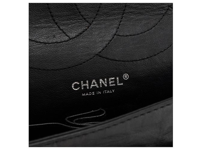 CHANEL - Borsa a tracolla 2.55 large Chanel in pelle vernice nera Nero - vista 6