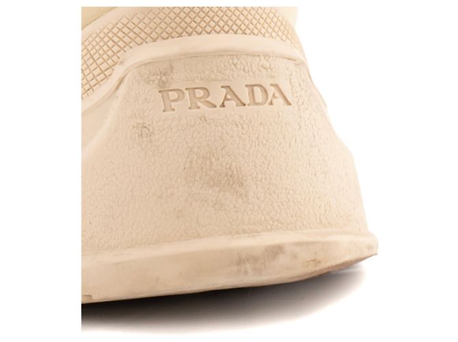 PRADA - Sneakers Centaurus in pelle e tela beige (Taglia 39.5) - vista 5