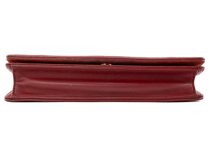 DIOR - Bolsa de Ombro Diorama em Couro Bordô com Estrelas Douradas Bordeaux - vista 4