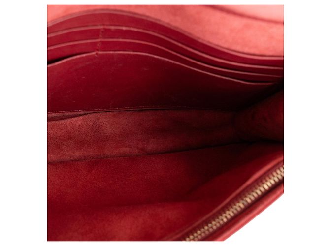 DIOR - Bolsa de Ombro Diorama em Couro Bordô com Estrelas Douradas Bordeaux - vista 9