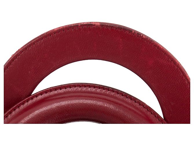 DIOR - Borsa a Spalla Lady Dior Piccola in Pelle Rossa Liscia Rosso - vista 7