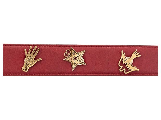 DIOR - Borsa a Spalla Lady Dior Piccola in Pelle Rossa Liscia Rosso - vista 8