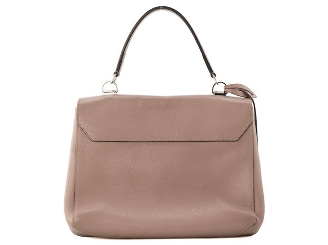 LOUIS VUITTON - Borsa a Spalla Lockme II Louis Vuitton in pelle grigia granulata Beige - vista 3