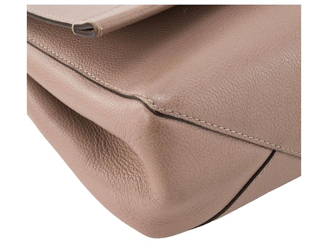 LOUIS VUITTON - Borsa a Spalla Lockme II Louis Vuitton in pelle grigia granulata Beige - vista 7