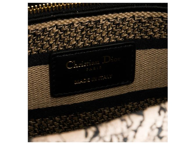 DIOR - Lady D-Lite Plan de Paris Dior Schultertasche aus braunem Canvas Limited Edition - Ansicht 8