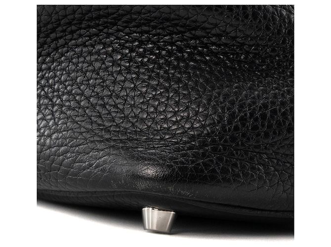 HERMÈS - Borsa Picotin 18 in Pelle Clemence Nera Nero - vista 7