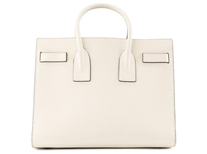SAINT LAURENT - Borsa Sac de Jour Small Saint Laurent in pelle grana beige - vista 3