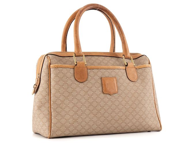 Céline CELINE - Boston Macadam Celine Handtasche aus vintage braunem Canvas - Ansicht 2