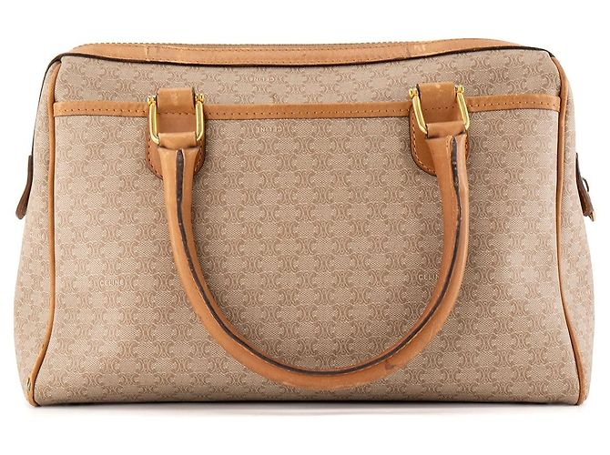 Céline CELINE - Boston Macadam Celine Handtasche aus vintage braunem Canvas - Ansicht 3