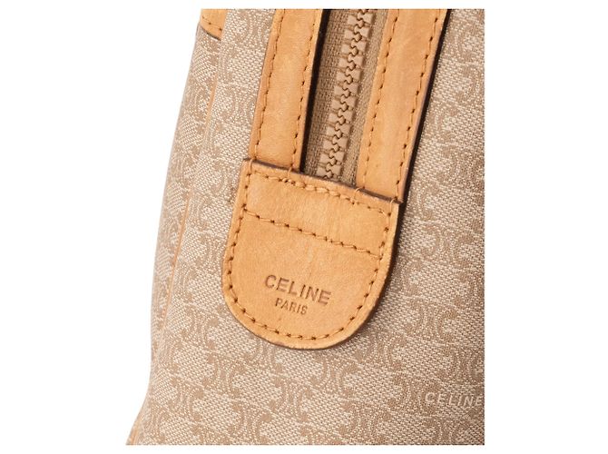 Céline CELINE - Boston Macadam Celine Handtasche aus vintage braunem Canvas - Ansicht 6
