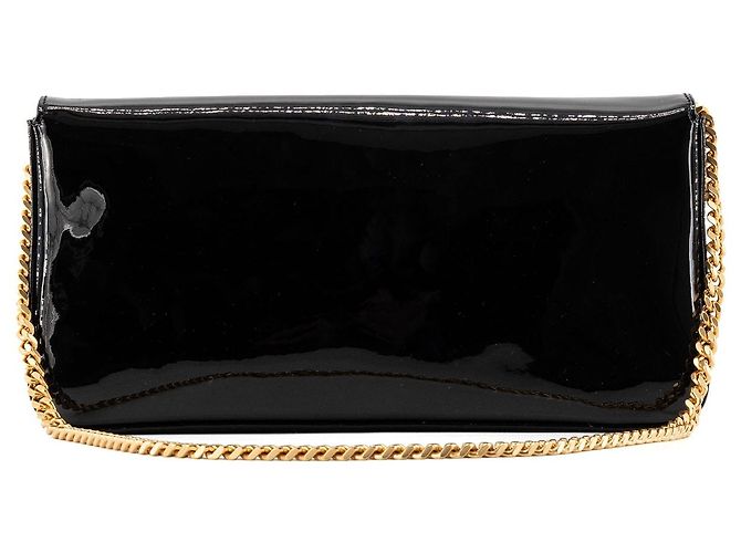SAINT LAURENT - Borsa a Spalla Kate Saint Laurent in Pelle Verniciata Nera Nero - vista 3