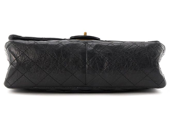 CHANEL - Borsa a tracolla 2.55 Chanel in pelle rugosa nera Nero - vista 4
