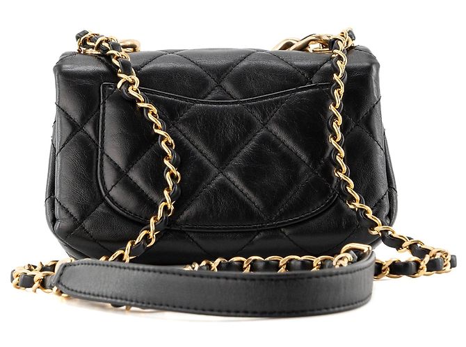 CHANEL - Borsa a tracolla Color Match Chanel in pelle liscia nera Nero - vista 3