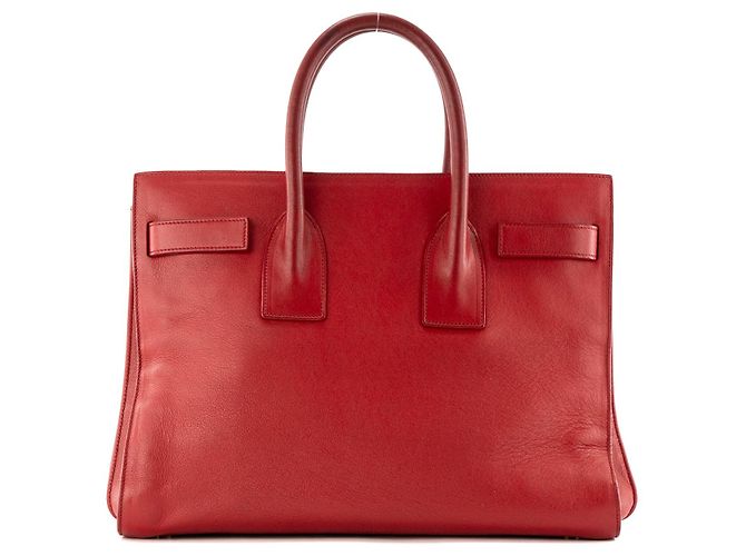 Jour SAINT LAURENT - Small Saint Laurent Tagestasche aus rotem Leder - Ansicht 3