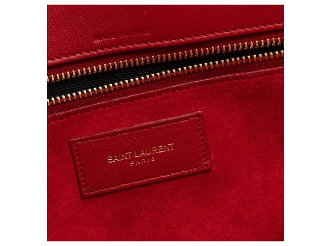 Jour SAINT LAURENT - Small Saint Laurent Tagestasche aus rotem Leder - Ansicht 6