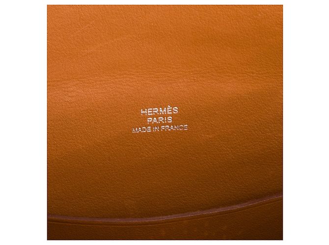 HERMÈS - Borsa a Spalla Hermès in Pelle Epsom Oro Marrone - vista 8