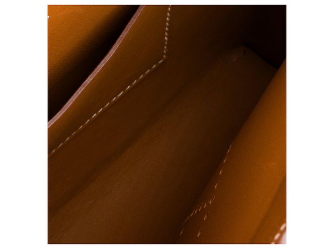 HERMÈS - Borsa a Spalla Hermès in Pelle Epsom Oro Marrone - vista 9