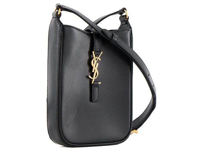 SAINT LAURENT - Borsa a Spalla Verticale 5 a 7 in Pelle Nera Nero - vista 2