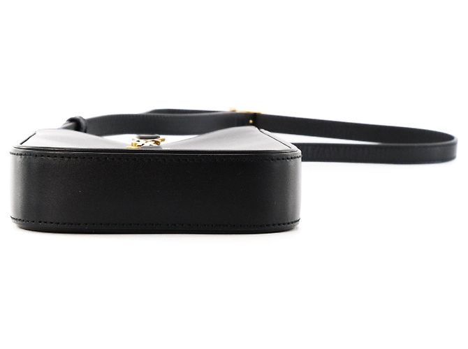 SAINT LAURENT - Borsa a Spalla Verticale 5 a 7 in Pelle Nera Nero - vista 4