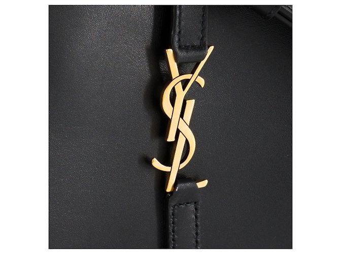 SAINT LAURENT - Borsa a Spalla Verticale 5 a 7 in Pelle Nera Nero - vista 5