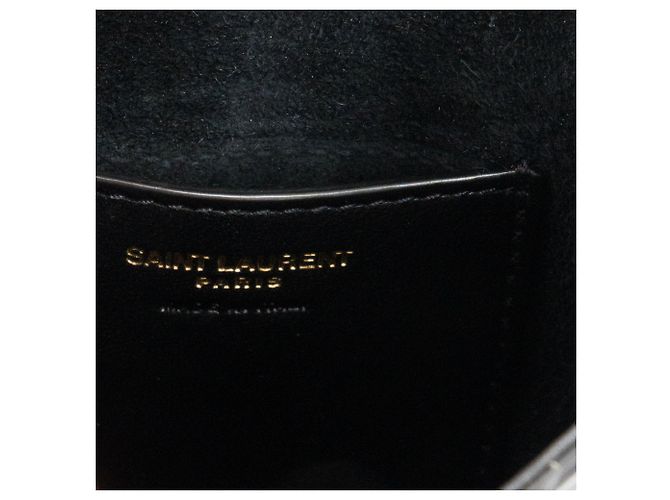 SAINT LAURENT - Borsa a Spalla Verticale 5 a 7 in Pelle Nera Nero - vista 7