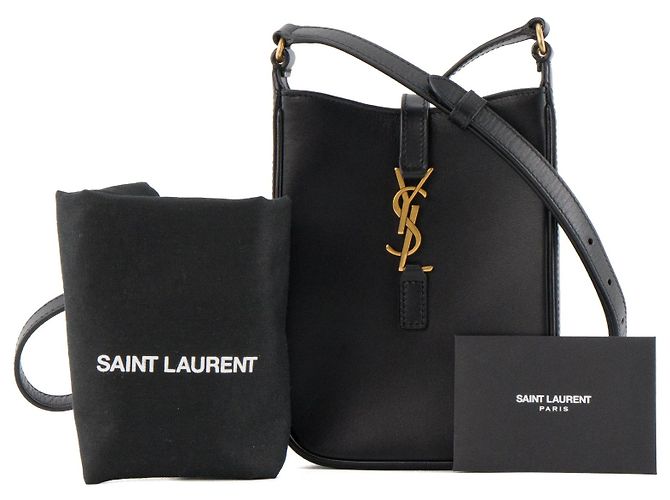 SAINT LAURENT - Borsa a Spalla Verticale 5 a 7 in Pelle Nera Nero - vista 8