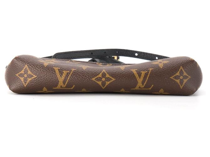 LOUIS VUITTON - Borsa a tracolla Pallas Louis Vuitton in tela monogrammata e pelle nera Marrone - vista 4