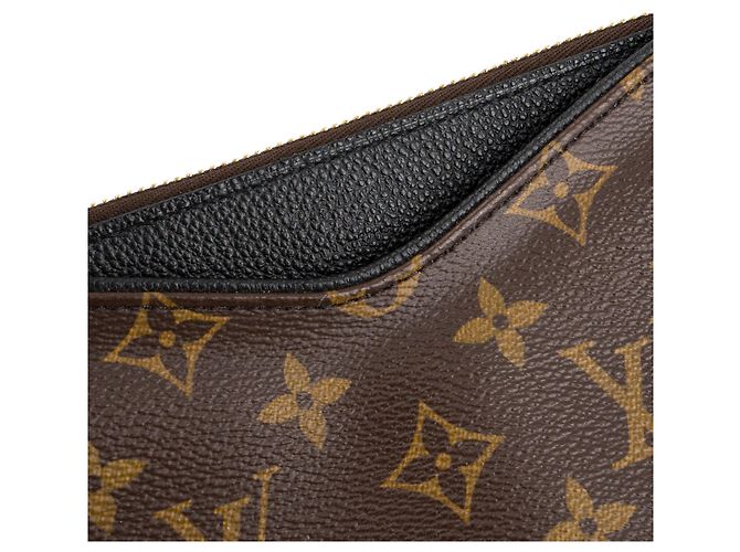 LOUIS VUITTON - Borsa a tracolla Pallas Louis Vuitton in tela monogrammata e pelle nera Marrone - vista 5