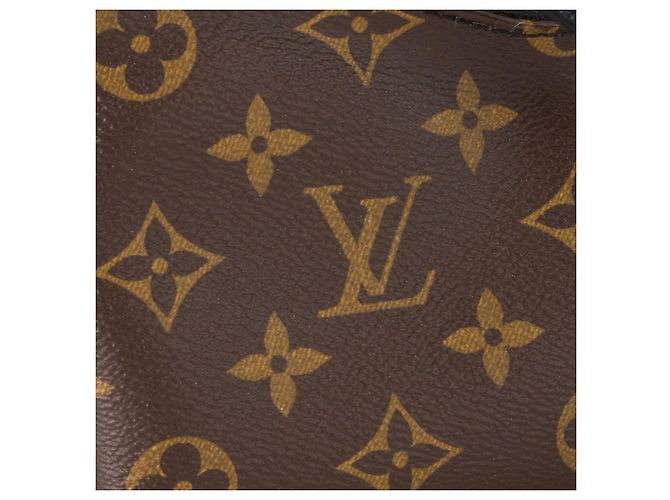 LOUIS VUITTON - Borsa a tracolla Pallas Louis Vuitton in tela monogrammata e pelle nera Marrone - vista 6