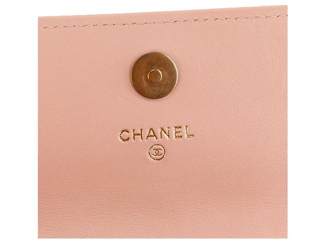 CHANEL - Borsa a tracolla Wallet On Chain Chanel in pelle liscia rosa - vista 6