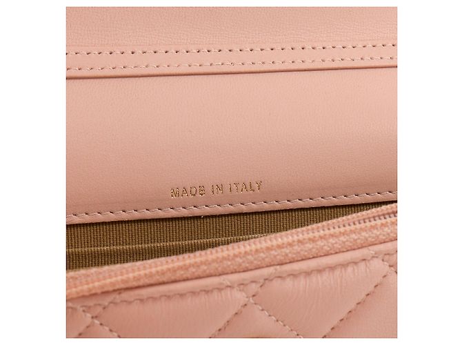 CHANEL - Borsa a tracolla Wallet On Chain Chanel in pelle liscia rosa - vista 7