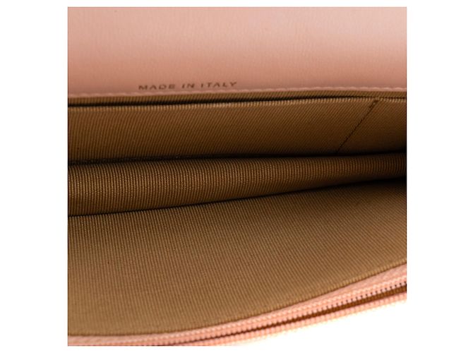 CHANEL - Borsa a tracolla Wallet On Chain Chanel in pelle liscia rosa - vista 8