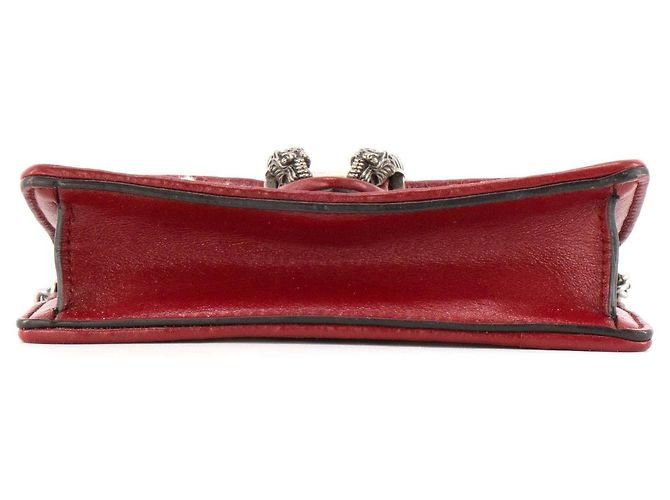 GUCCI - Bolso bandolera Mini Dionysus Gucci en tweed blanco y cuero rojo Roja - vista 4