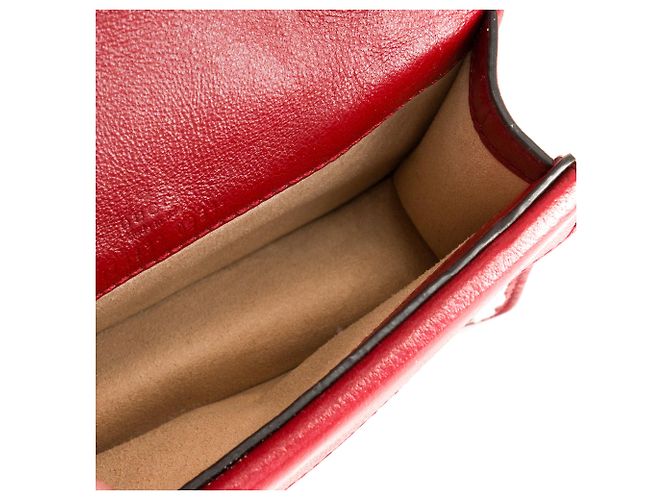 GUCCI - Bolso bandolera Mini Dionysus Gucci en tweed blanco y cuero rojo Roja - vista 6