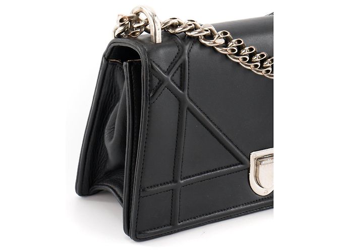 DIOR - Borsa a Spalla Diorama in Pelle Liscia Nera Nero - vista 6