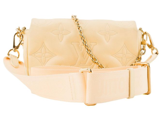 LOUIS VUITTON - Borsa a tracolla Wallet on Strap Louis Vuitton in pelle gialla edizione limitata bubblegram Giallo - vista 3