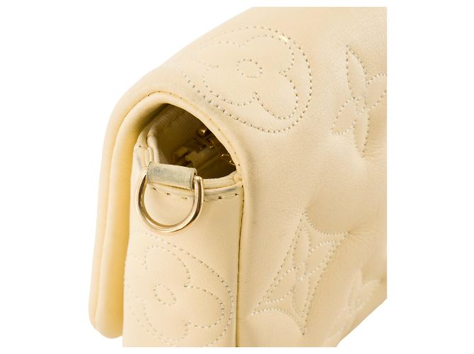 LOUIS VUITTON - Borsa a tracolla Wallet on Strap Louis Vuitton in pelle gialla edizione limitata bubblegram Giallo - vista 5
