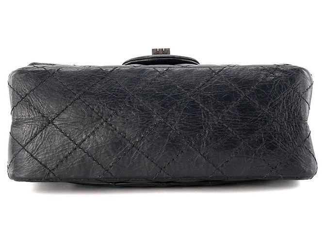 CHANEL - Borsa a Spalla 2.55 Mini Chanel in Pelle Pieghettata Blu Mezzanotte Blu navy - vista 4