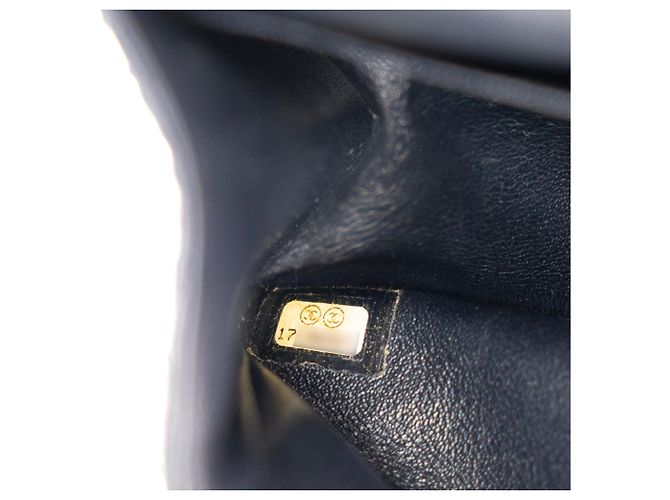 CHANEL - Borsa a Spalla 2.55 Mini Chanel in Pelle Pieghettata Blu Mezzanotte Blu navy - vista 9