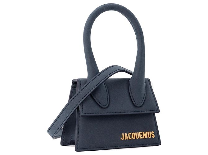 JACQUEMUS - Borsa a spalla Le chiquito Jacquemus in nubuck blu - vista 2