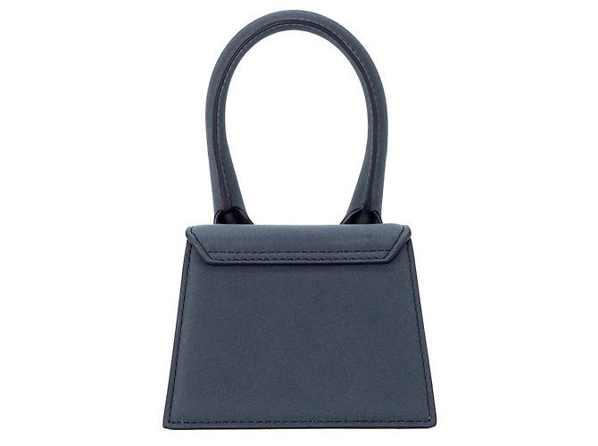JACQUEMUS - Borsa a spalla Le chiquito Jacquemus in nubuck blu - vista 3
