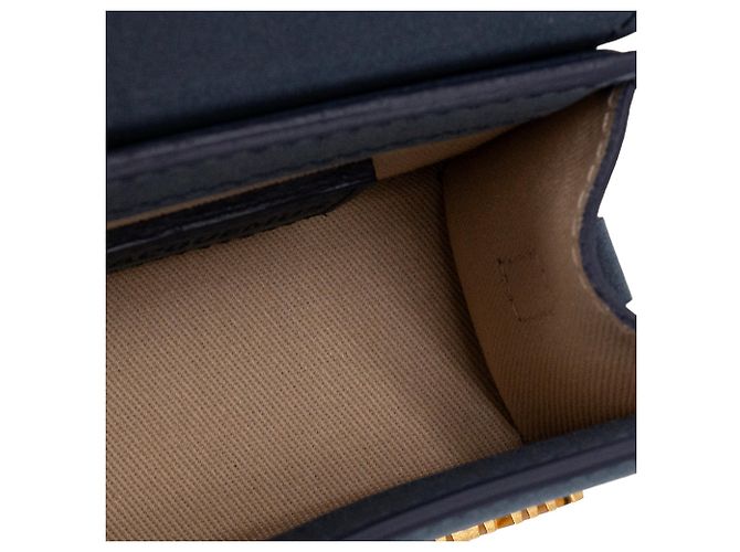JACQUEMUS - Borsa a spalla Le chiquito Jacquemus in nubuck blu - vista 5