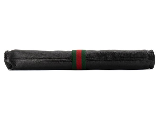 GUCCI - Borsa tote Rajah Gucci in pelle stropicciata nera - vista 5
