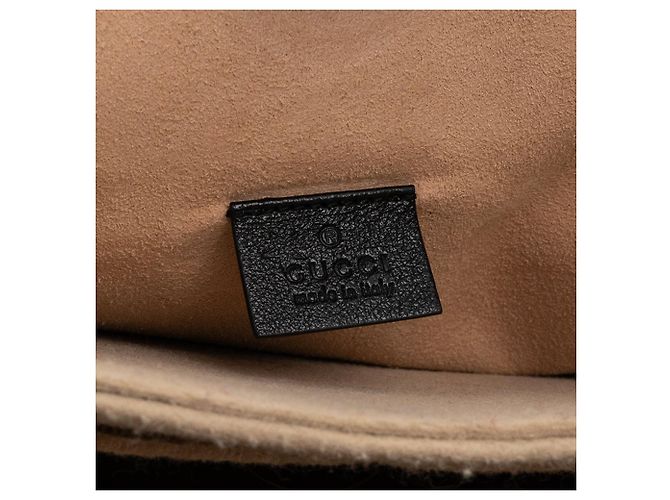 GUCCI - Borsa tote Rajah Gucci in pelle stropicciata nera - vista 8