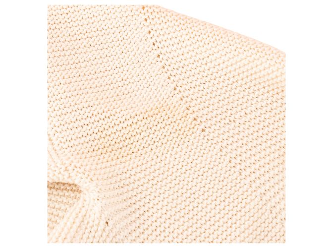 HERMÈS - Suéter Hermès de punto circular de algodón marfil (T34) Blanco - vista 4